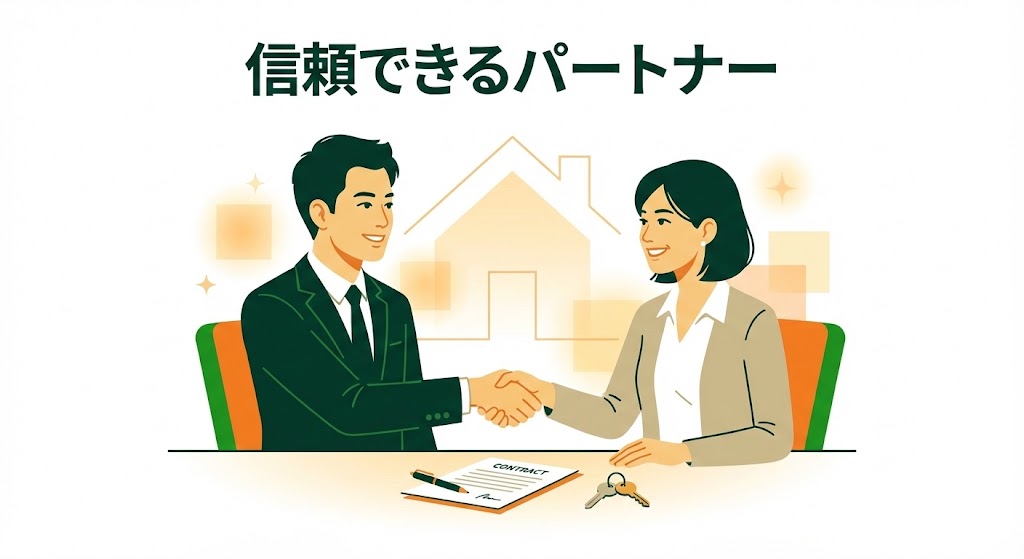 信頼関係で結ばれた売主様と不動産会社の担当者