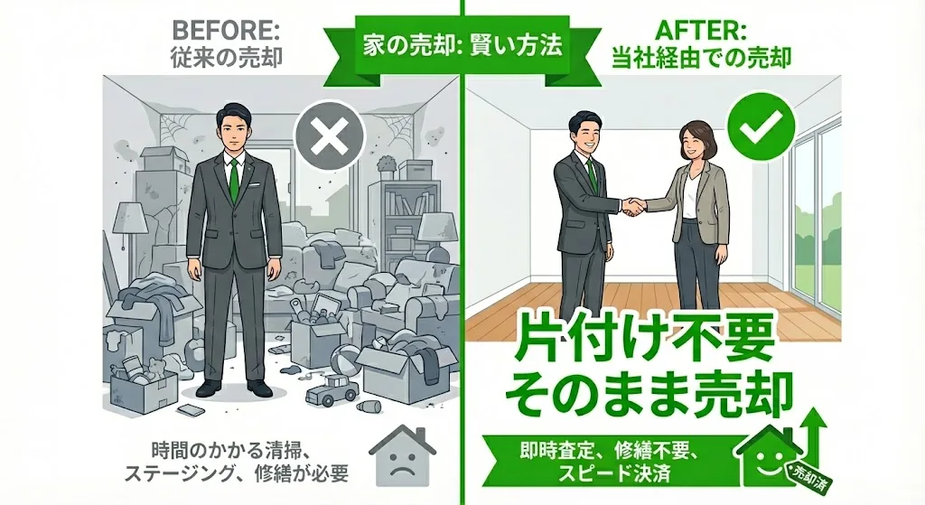 実家の片付け不要？残置物撤去と現状渡しの比較チャート