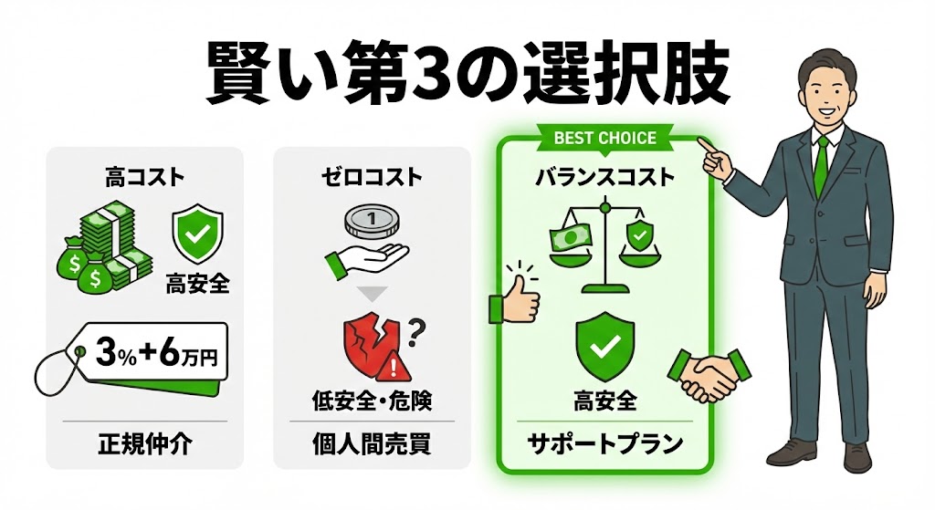 福岡市博多区吉塚のおもいで不動産 - 個人間売買サポートプランの比較