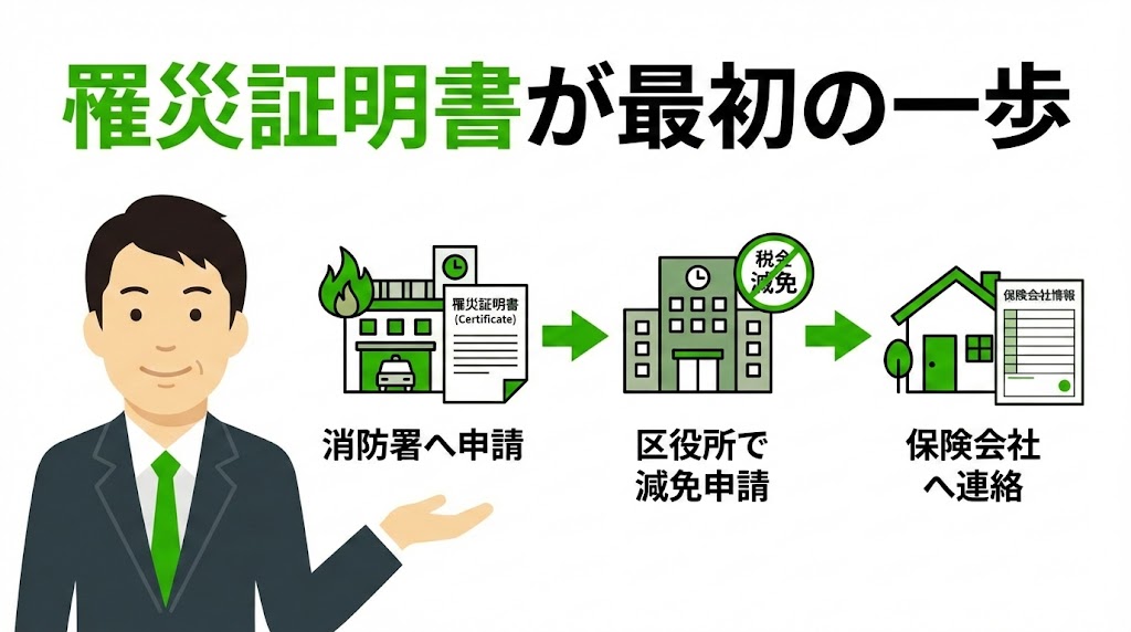 福岡市博多区吉塚での火災後手続きタイムライン（罹災証明書から各種減免まで）