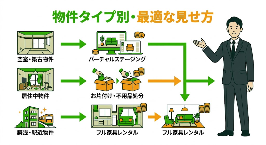 博多区吉塚ホームステージング費用対効果マップ