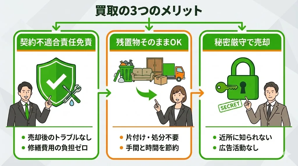 仲介と買取の比較メリット